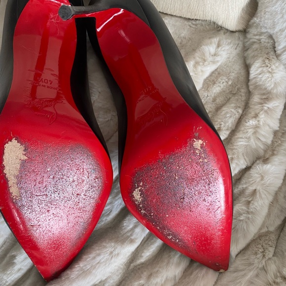 Christian Louboutin Black and Red Heels - Picture 7 of 10